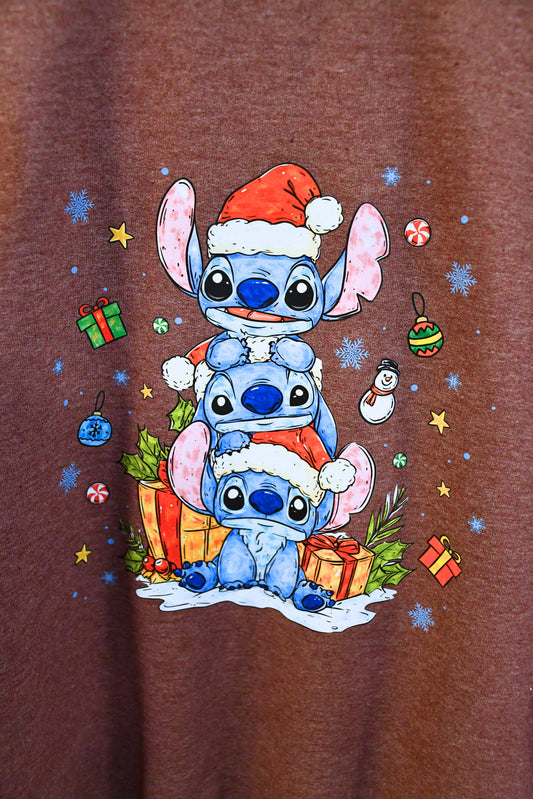 Christmas Stacked Stitch Crewneck