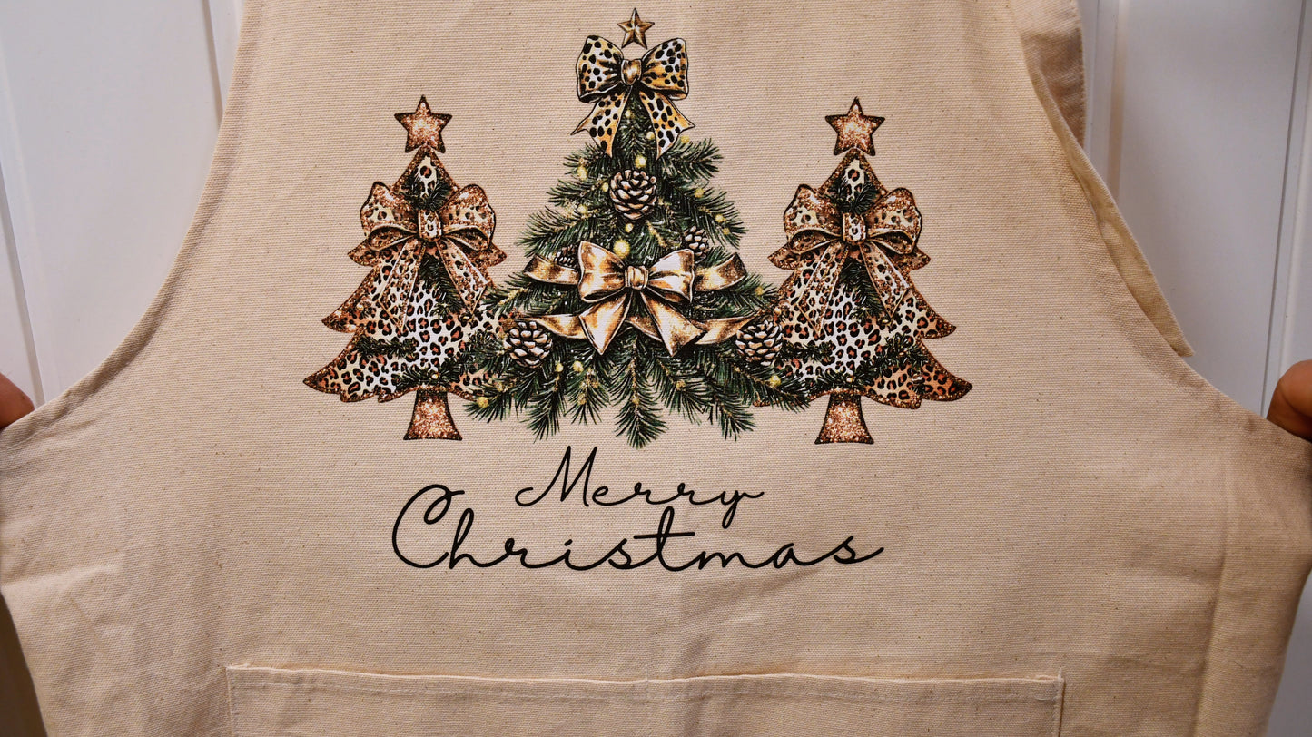 Leopard Christmas Apron