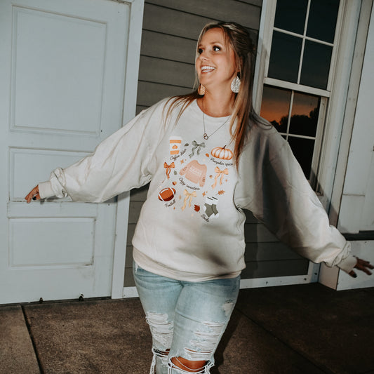Sandstone Fall Collage Crewneck