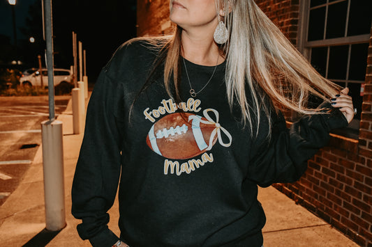 Football Mama Gold Crewneck
