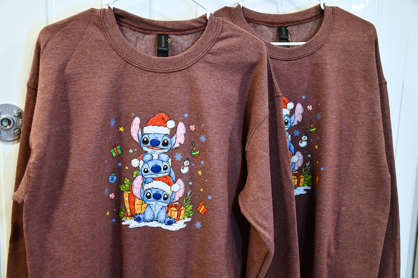 Christmas Stacked Stitch Crewneck