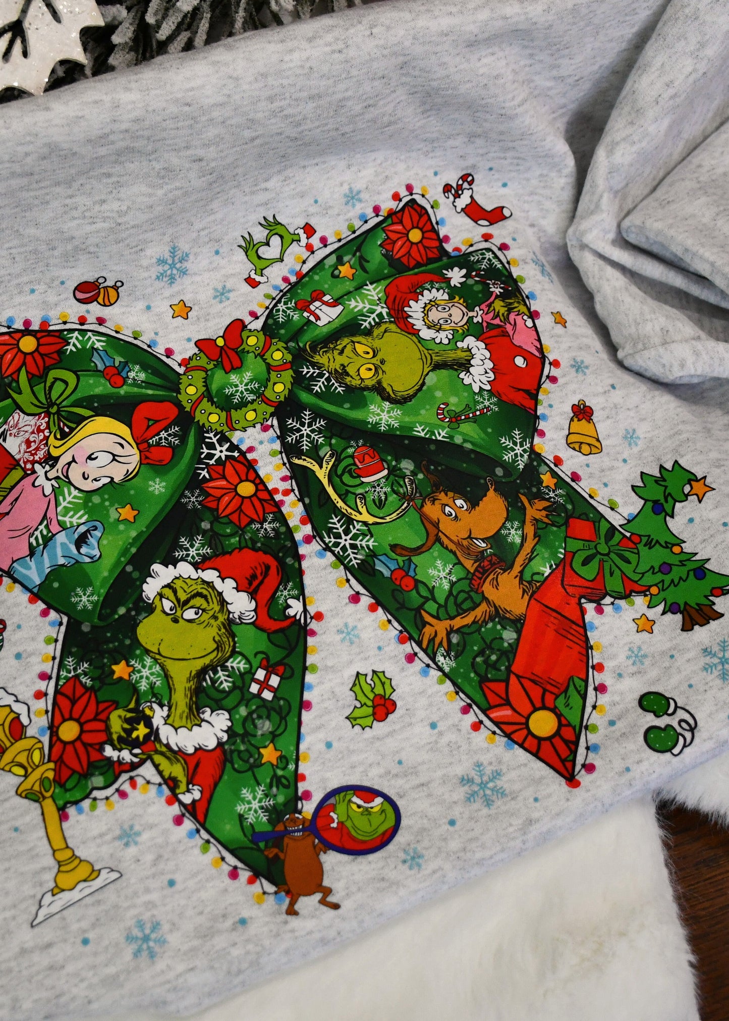 Grinch Bow Crewneck