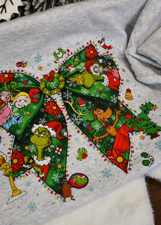 Grinch Bow Crewneck