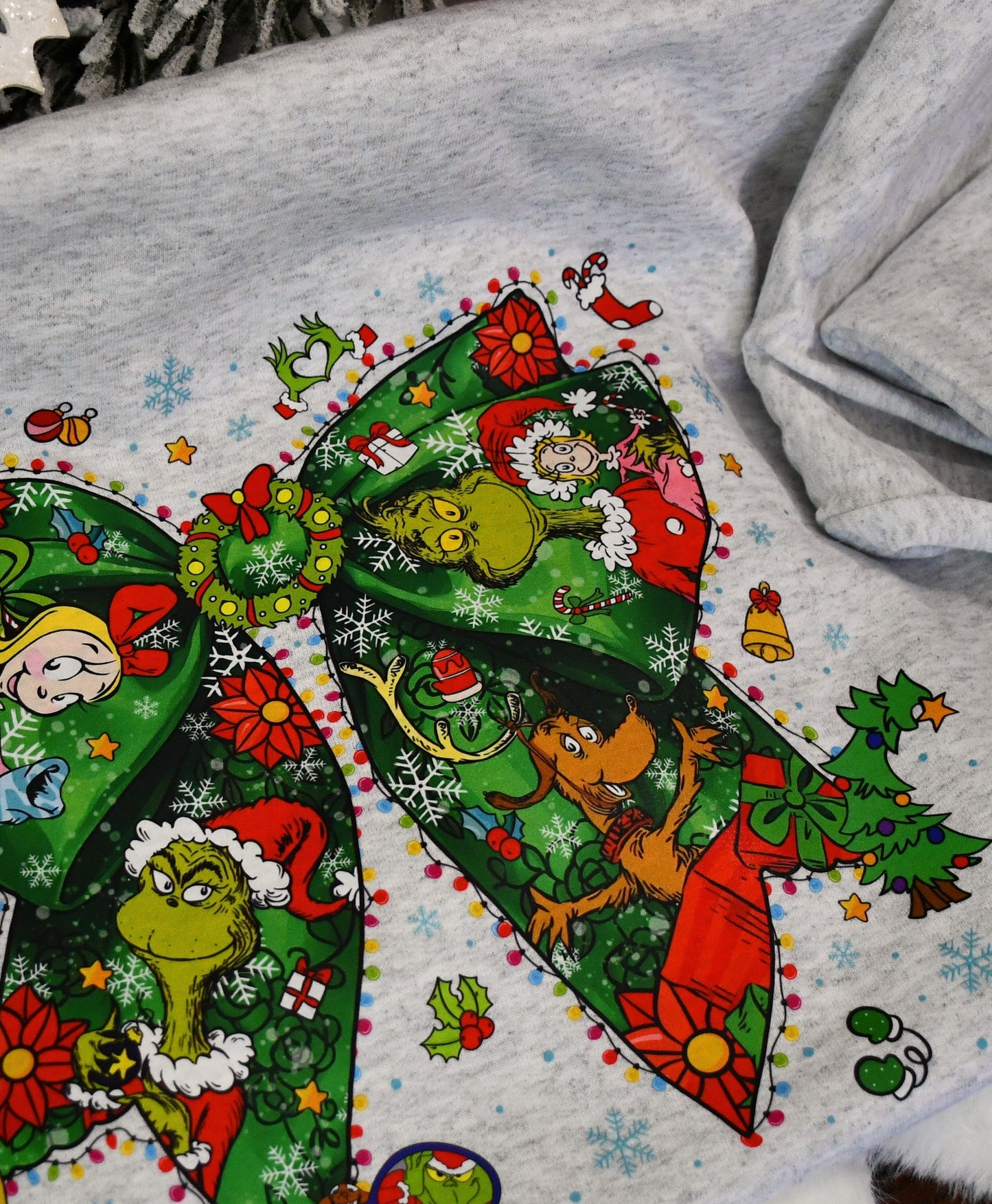 Grinch Bow Crewneck