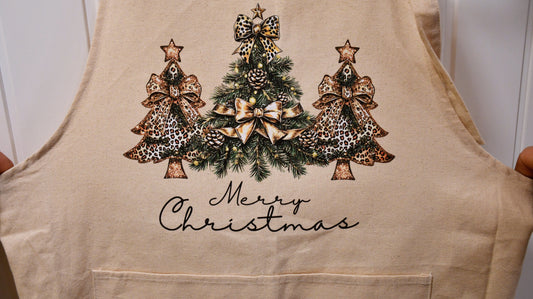 Leopard Christmas Apron