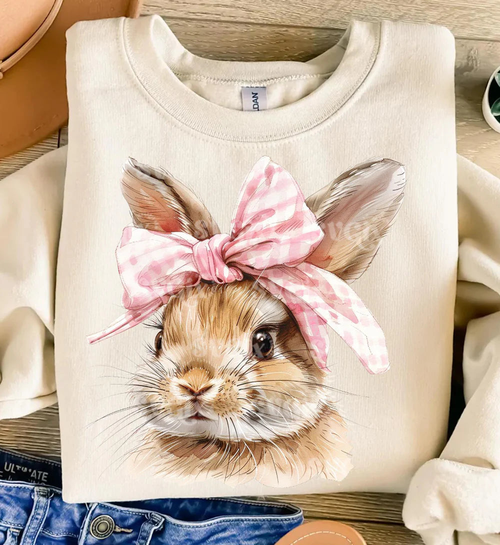 Pink Bow Rabbit T-shirt
