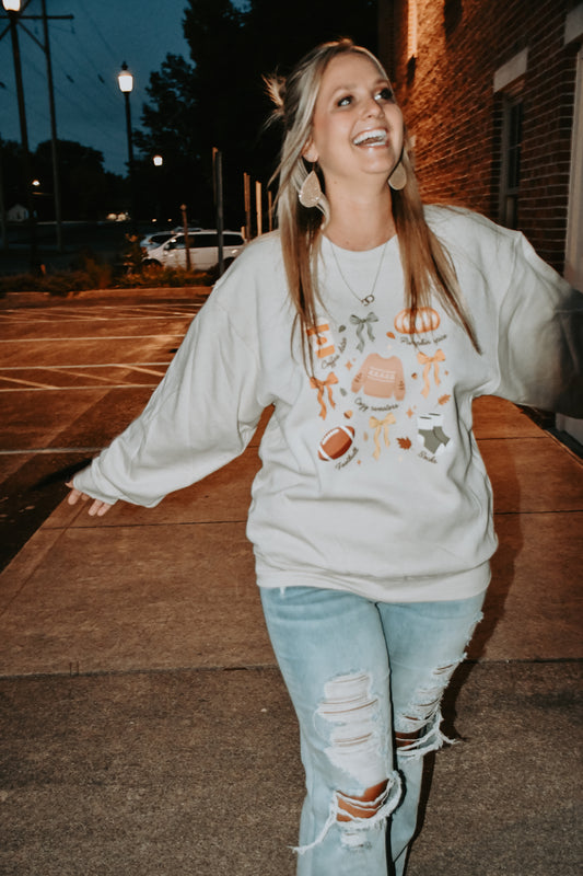 Sandstone Fall Collage Crewneck