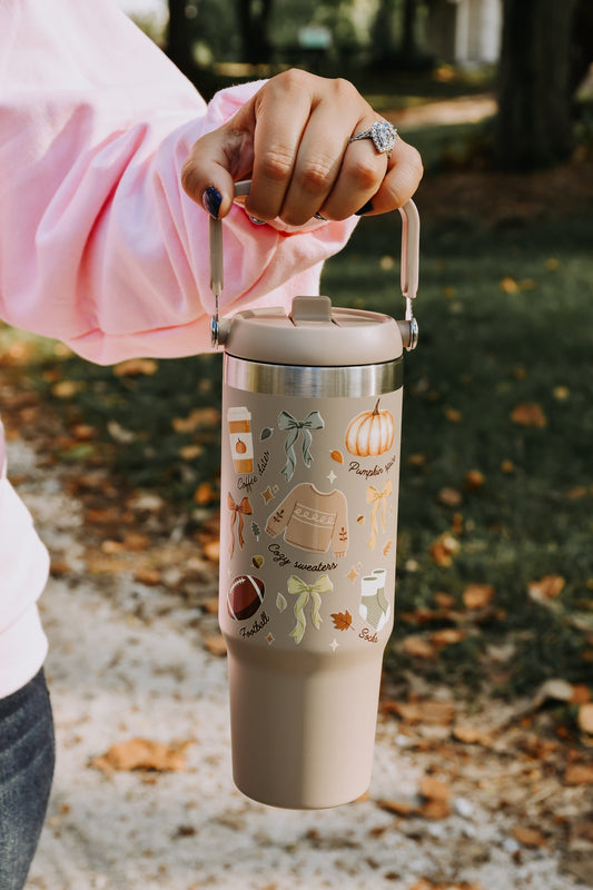Stone Fall Collage Tumbler