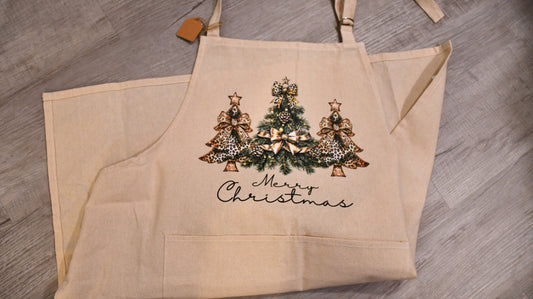 Leopard Christmas Apron